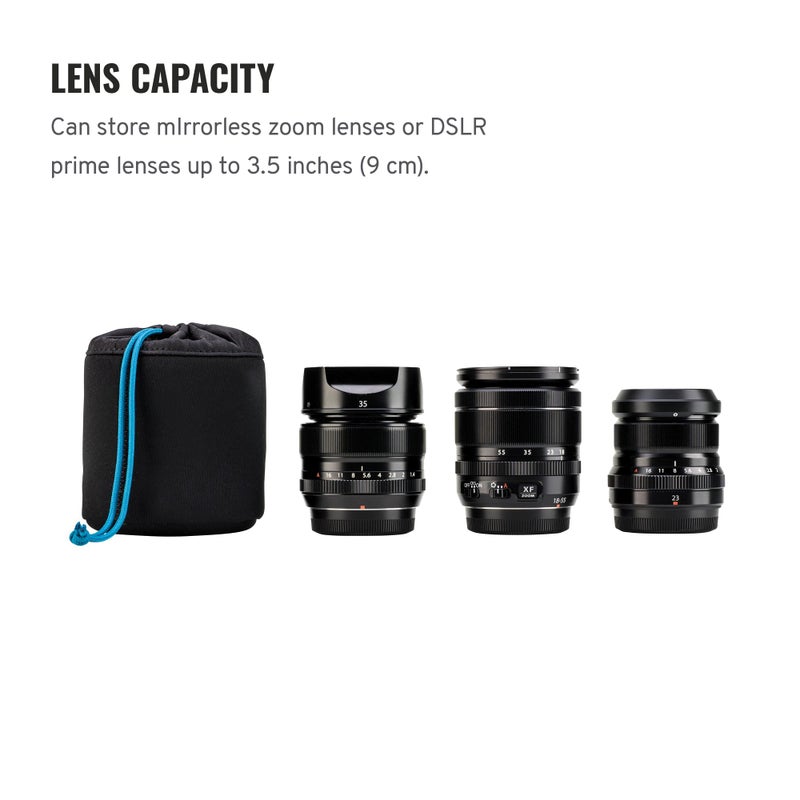 Tenba Tools Soft Lens Pouch 3.5x3.5 in. (9x9 cm) â€” Black (636-351) - Image 4